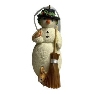 Hallmark Keepsake Ornament My First‎ Snowman 2001 Initialed bunny bird FLAW
